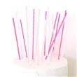 Velas finitas mix rosas y blancas 12u