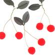 Cerezas chicas deco pompón 6u