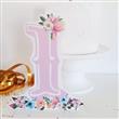 Número de cartón para decorar flores (rosa o celeste)