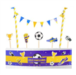Mini banderín torta Set Futbol BOCA