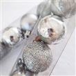 Set de adornos esferas arbolito plateadas x15u