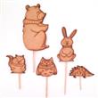 Cake Toppers Bosque madera (5u)