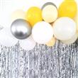 Arco de Globos Deco pared. "Yellow cloud" plateado