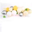 Arco de Globos Deco pared. "Yellow cloud" plateado
