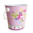 Balde de chapa mediano Flowers 1u