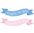 Banner de papel banda Happily. Pers