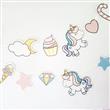 Banderín troquelado Baby Unicorn