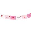 Banderín cartas con broches LOVE