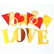 Guirnalda frase LOVE dorada marriage