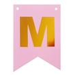 Banderín MI BAUTISMO rosa con dorado