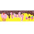 Banner de papel Helados. Pers.