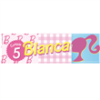 Banner de papel Barbie Pers