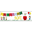 Banner de papel Snoopy. Pers.