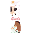 Banner de papel Granja rosa Vertical Pers