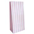 Bolsa con base raya doble. Rosa 10u