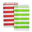 Bolsa sobre rayas Navidad 10u
