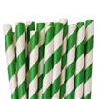 Bombillas rayas verdes 12u