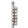 Set de adornos esferas arbolito plateadas x15u