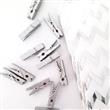 Broches lisos plateados 10u