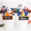 Broches con pizarras multicolor 6u