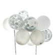 Cake Topper Globos plateados y confetti