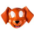 Careta plástica perro marron 6u