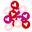 Confetti corazones Love 24u