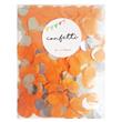 Confetti met plateado y tissue naranja