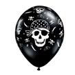 Globos piratas negros 6u