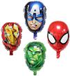 Globo Superhéroes Setx4u (Hulk, Iron Man, Capitán A, Hombre A) 40cm