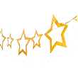 Guirnalda estrellas caladas doradas (16u)