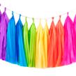 Guirnalda flecos multicolor (18 borlas)