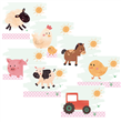 Individuales Granja Rosa 8u