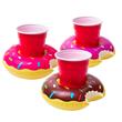 Inflable posavasos Donuts fucsia