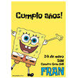 Invitación Bob Esponja. Pers