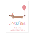 Invitación Salchicha Mod. 2 Pers
