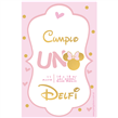 Invitación Minnie oro Mod 2 Pers