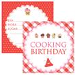 Invitación Cocineritas reversible 12u