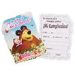 Invitaciones Masha y el Oso 10u