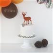Set deco torta Bosque (ciervo felpa, flores, tira de hojas y vela)