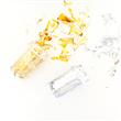 Lanza confetti plateado. Party Popper
