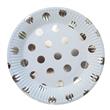 Plato redondo chico met plateado lunares 10u