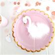 Pinche para torta Cisne con plumas para mesa o torta