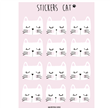 Stickers plancha Cat 12s 1u