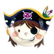 Plato forma cabeza de Pirata 6u
