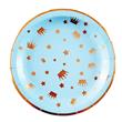 Plato redondo chico met corona celeste 10u