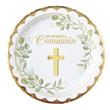 Plato Comunion borde dorado 8u