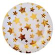 Plato redondo chico met estrellas dorado 10u