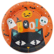 Plato halloween gato BOO 6u