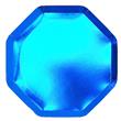 Plato flat octogonal met azul 10u